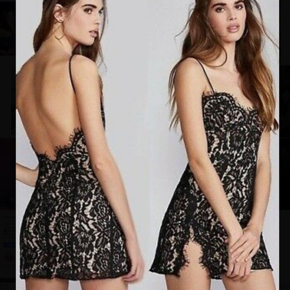 fame and partners lace dress